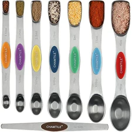 Set-of-8 CHAMTILE Magnetic Measuring Spoons