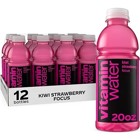 Select Accts: 12-Pk 20-Oz vitaminwater Focus Kiwi Strawberry Flavored Water