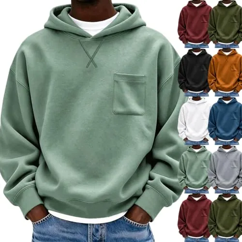 Oversized Lightweight Fleece Pullover Hoodie