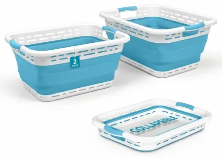 2-Pack Black + Decker Collapsible Laundry Basket w/ Handles