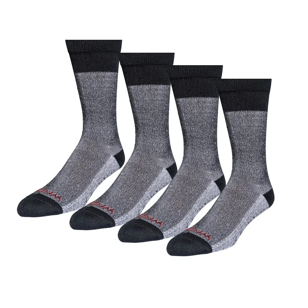 Wrangler Men's Five Star Relaxed Comfort Crew Socks 4-Pack