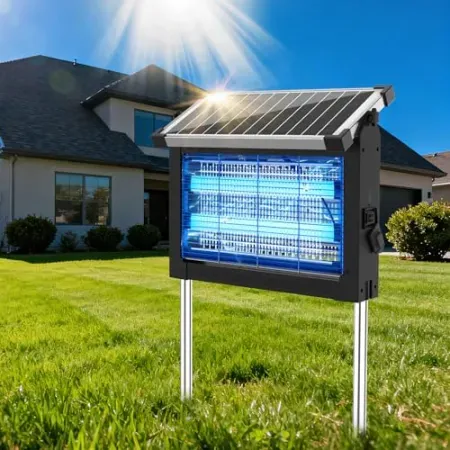 OnBeam Outdoor Solar Bug Zapper Mosquito Zapper w/ 10W Solar Panel