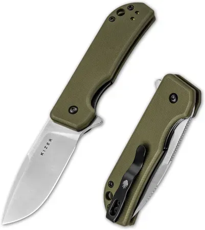 Kizer Nice Guy 2.84" D2 Steel Folding Knife w/ G10 Handle & Liner Lock