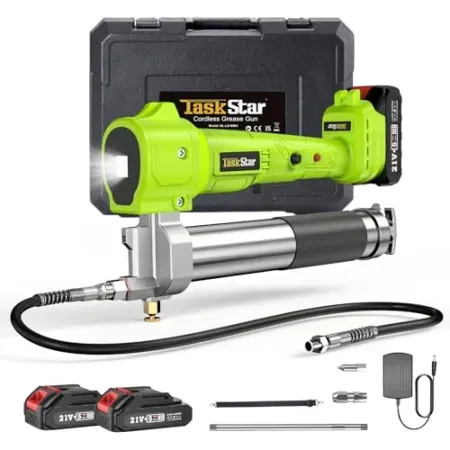 TaskStar Electric Grease Gun w/ Two Batteries, Charger