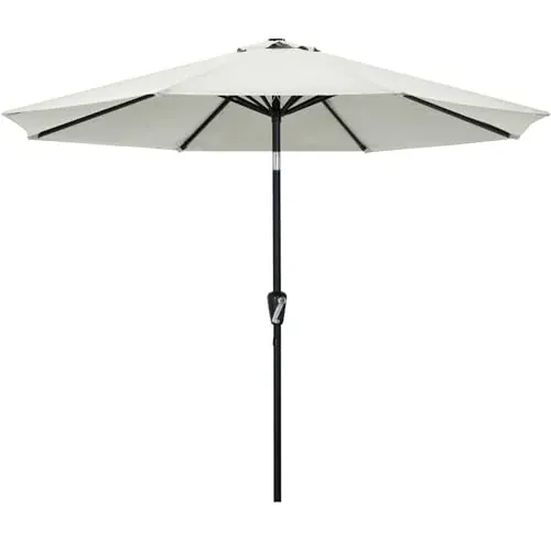ABCCANOPY Outdoor Windproof Table Umbrella w/ Push Button Tilt & Crank