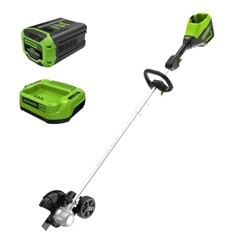 Greenworks 60V 8 inch Cordless Electric Lawn Edger 2.0 Ah Battery