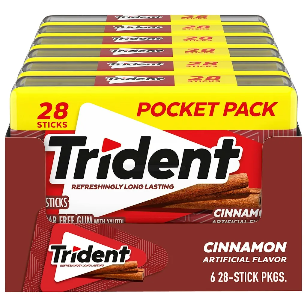 Trident Cinnamon Sugar Free Chewing Gum 6-Pack