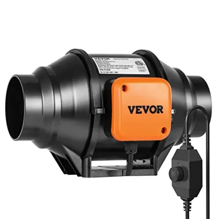 VEVOR 4" 200 CFM Inline Duct Fan w/ Variable Speed Controller
