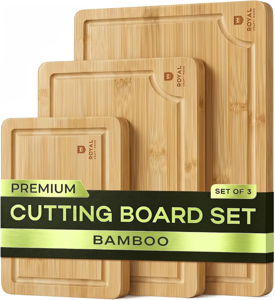 Bamboo Cutting Board 3-Pack