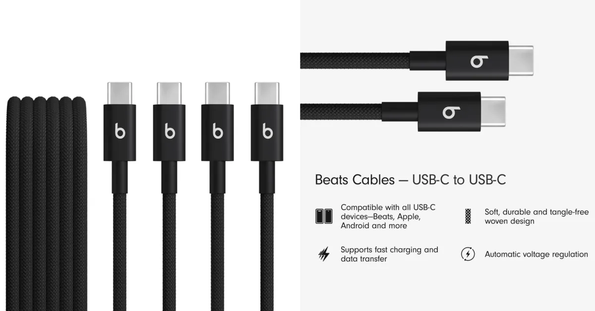 a 2-pack of Beats 5-foot woven USB-C cables at the