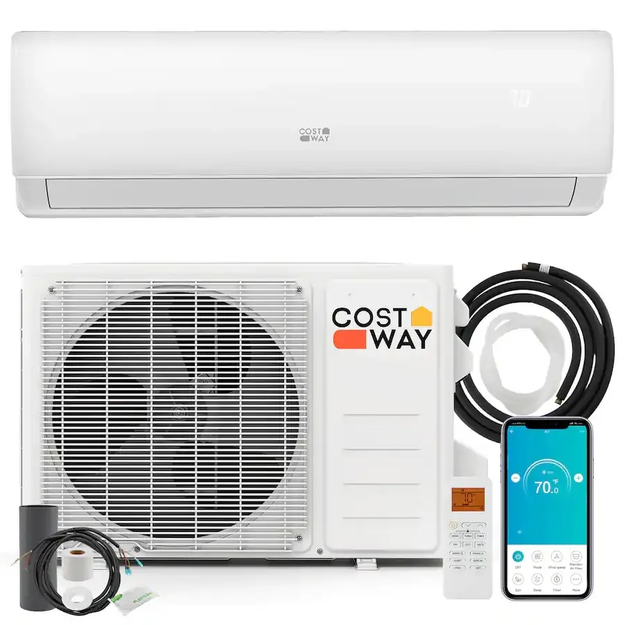 Costway 17000-BTU WiFi Enabled Mini Split Air Conditioner & Heater