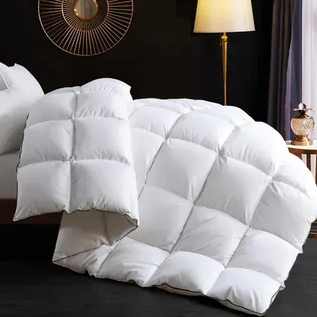 Ubauba King Size Goose Down Duvet Insert w/ 100% Cotton Shell