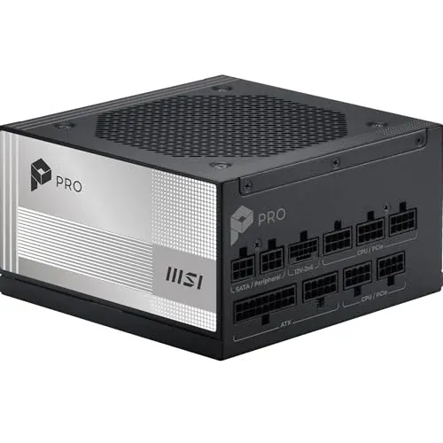 MSI PRO A850PL 850W 80+ Platinum PCIe 5.1 Fully Modular Power Supply