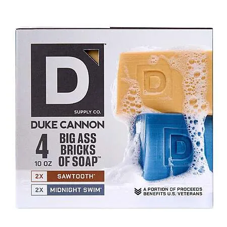 Costco In-Warehouse Only: 4-Pk 10oz. Duke Cannon Supply Co. Big Brick of Soap