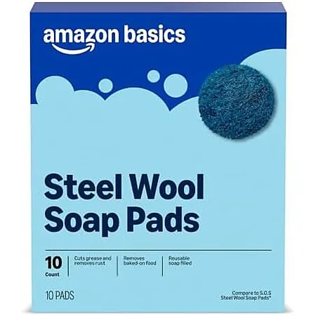 10-Ct Amazon Basics Steel Wool Soap Pads