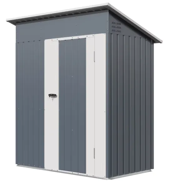 5x3-Foot Metal Outdoor Storage Shed w/ Lockable Door
