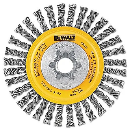 DEWALT 4" x 5/8"-11 HP .020 Carbon Stringer Wire Wheel Bulk