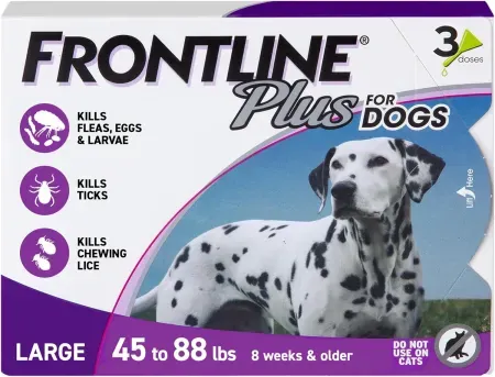 3-Count FRONTLINE Plus Flea and Tick Treatment (Large Dogs)
