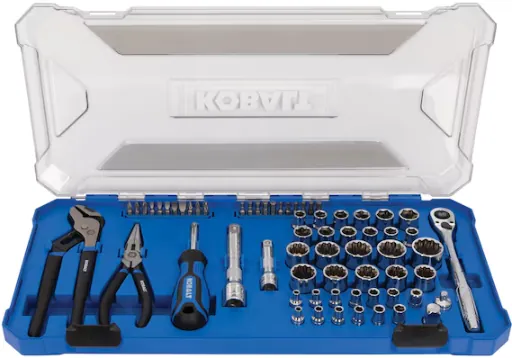 Kobalt 65-Piece Metric and Standard (SAE) Mechanics Tool Set with Hard Case