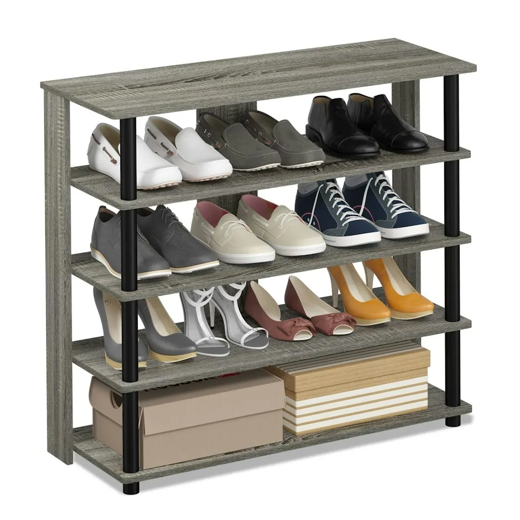 Furinno Turn-N-Tube 5-Tier Shoe Rack