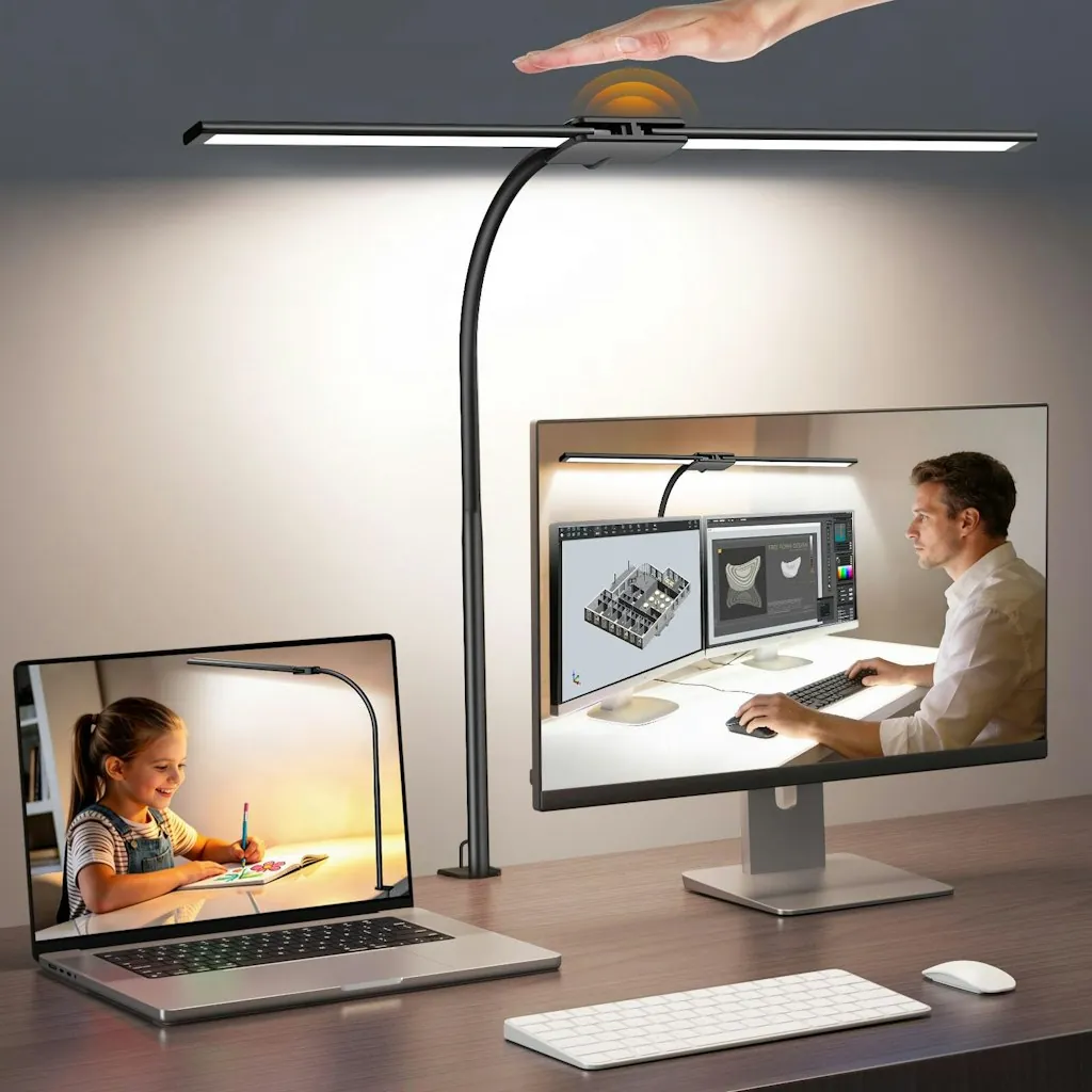 Syrinx LED Dual-Head Architect Desk Lamp