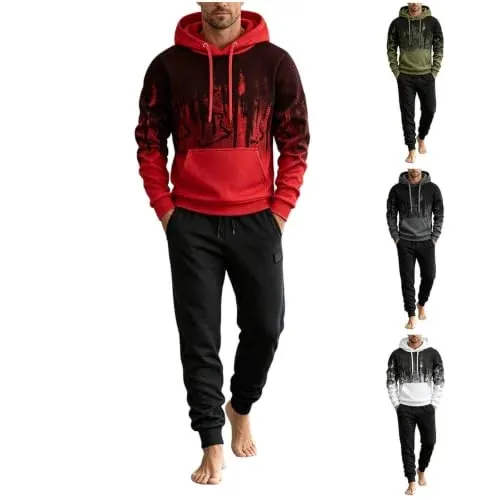 Fleece Hooded Full Tracksuit Set