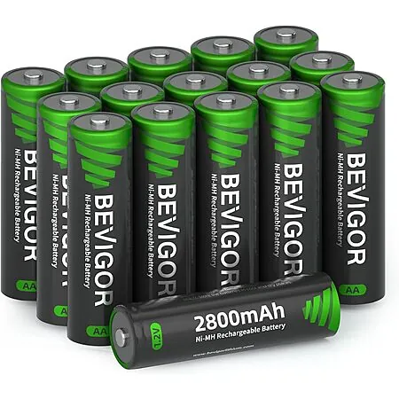 16-Pk BEVIGOR Rechargeable LSD 2800mAh 1.2V AA Ni-MH Batteries