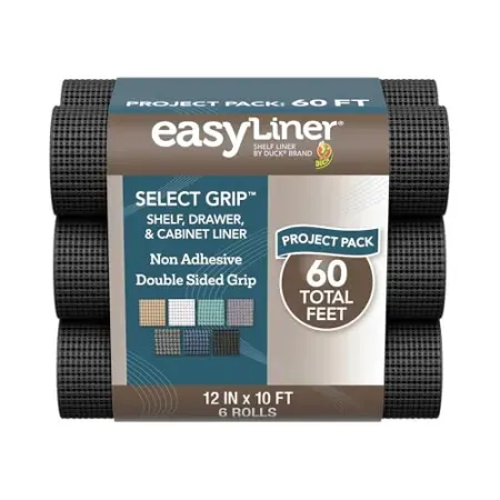 6-Pack Duck Brand 12" x 10' Select Grip Easy Liner Shelf Liner