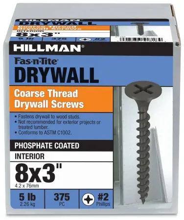 Hillman Fasteners No. 8 x 3" Coarse Thread Phillips Drywall Screws (5lb Box)