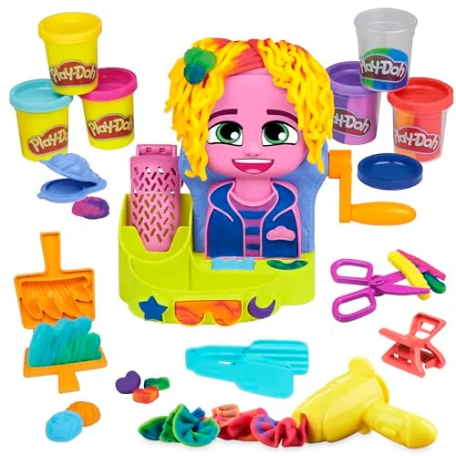 Play-Doh Hair Stylin’ Salon Playset with 6 Cans