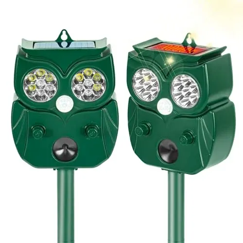 Alikguu Solar Ultrasonic Animal Repellent 2-Pack