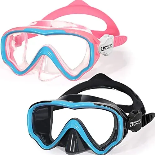 Water Space Kids Swim Goggles with Nose Cover Anti-Shattered No-Leak 3-15