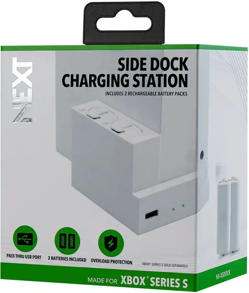 Next Side Dock Charging Station for Xbox Series S w/ 2 Batteries