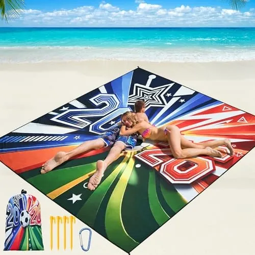 WIWIGO Sandproof Beach Blanket 79" x 83"