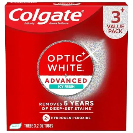 3-Pack 3.2oz Colgate Optic White Advanced Whitening Toothpaste