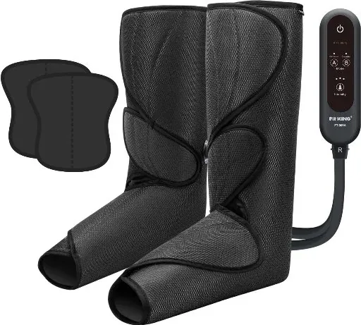 FIT KING Foot & Leg Air Compression Massager w/ 2 Modes & 3 Intensities