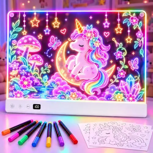 16" LED Drawing Board for Kids with 16 Light Effects