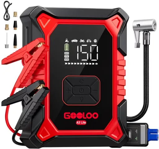 GOOLOO A3 Lite 2500A Peak Jump Starter with Air Compressor