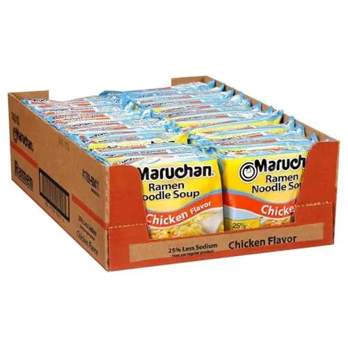 Maruchan Ramen Noodle Soup Less Sodium Chicken Flavor