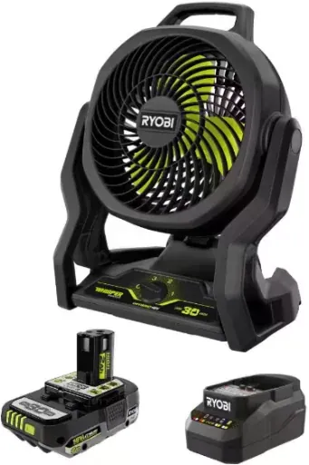 RYOBI ONE+ 18V Hybrid Cordless 7-1/2 in. Fan 30th Anniversary Kit with 2Ah Battery and Charger (In-Store Clearance Price)