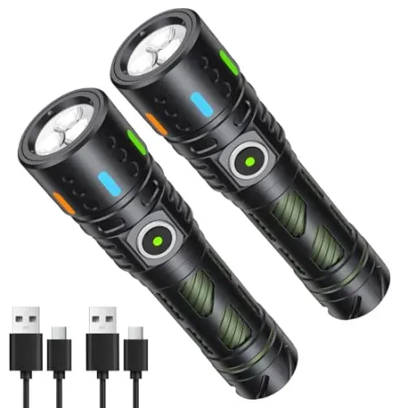 Hoxida Rechargeable Flashlight with Built-In Fidget Spinner