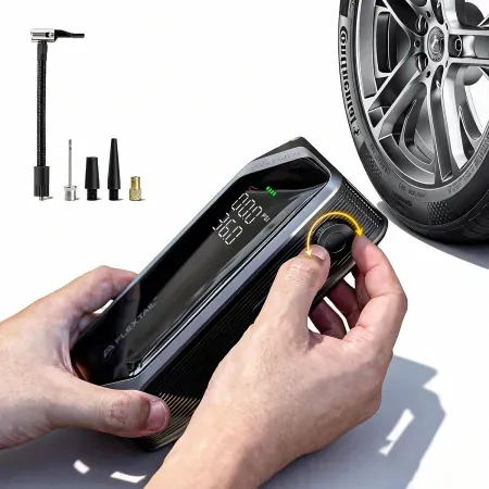FLEXTAILGEAR Portable Tire Inflator w/ Knob Pressure Control
