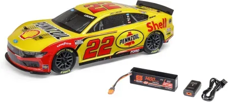 Losi 1/12 NASCAR RC Race Car Joey Logano No. 22 Shell 2025 Ford Mustang