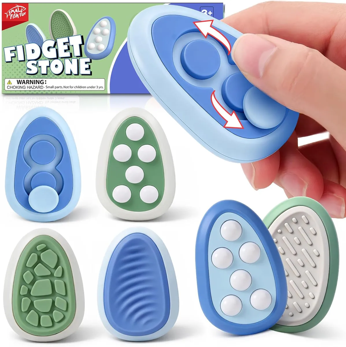 4-Pack Fidget Stones