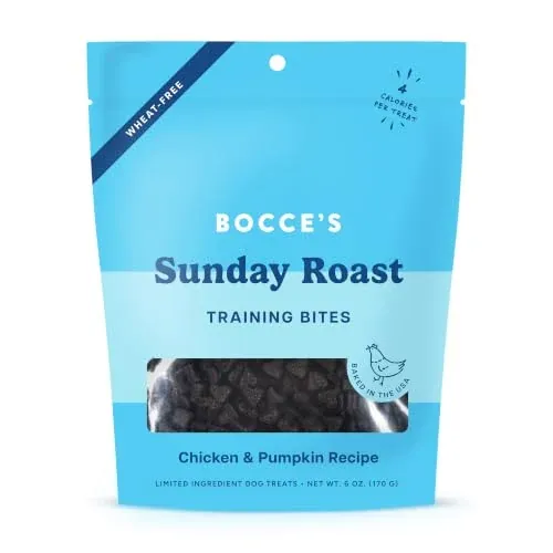 Bocce's Bakery Sunday Roast Dog Training Treats, Chicken & Pumpkin (6 oz)