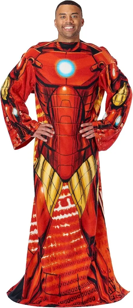 Iron Man Throw Blanket w/ Sleeves