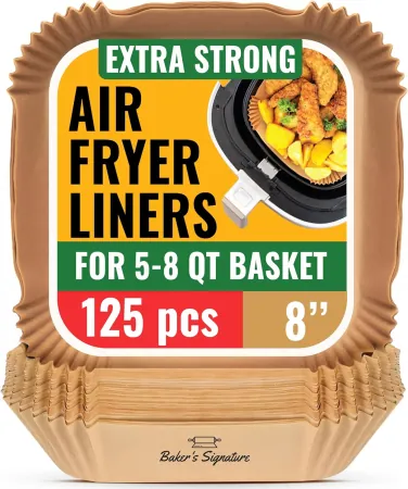 125-Count Baker's Signature Air Fryer Parchment Paper Liners