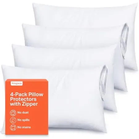 4-Pack Niagara Sleep Solution Ultra Soft Pillow Protectors with Zipper