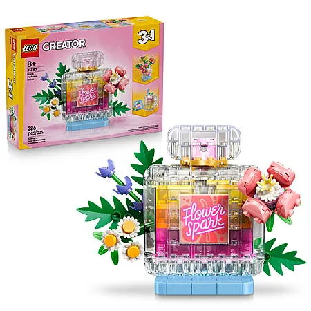 286-Pc LEGO Creator 3 in 1 Floral Decor Perfume Bottle Building Toy