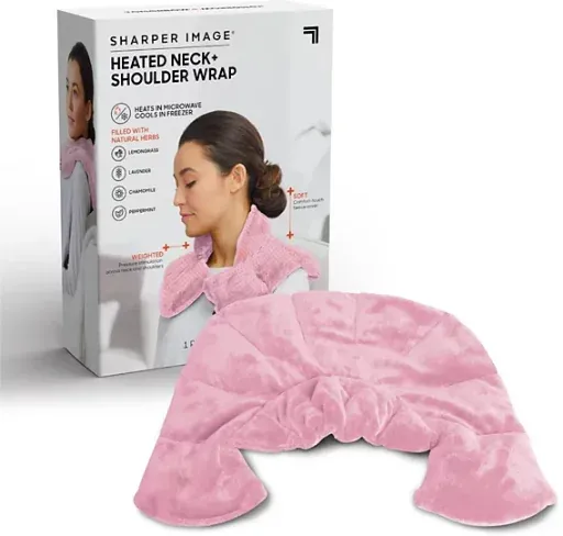 Sharper Image Warming & Cooling Aromatherapy Neck & Shoulder Wrap (Black, Pink)